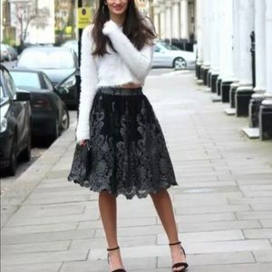 CHI CHI London Black Silver PARTY Holiday SKIRT